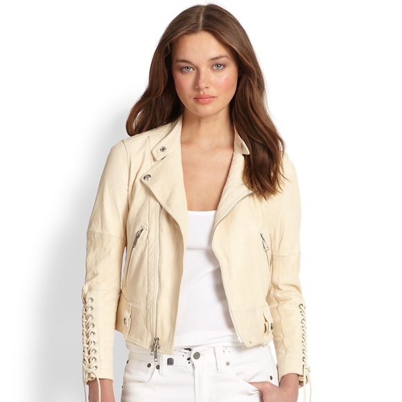 ralph lauren blue leather jacket